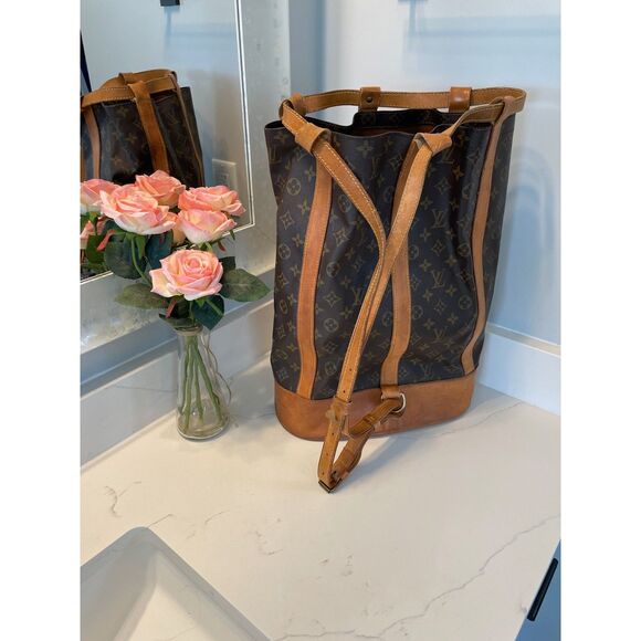 Louis Vuitton Authentic Randonnee PM Monogram Hobo Backpack Bag main image 5